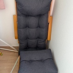 【美品】ニトリ　折りたたみリクライニングソファー　1人掛け　オットマン