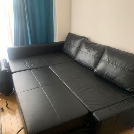 9万円相当　購入後9ヶ月以内の使用　IKEA FRIHETEN フリーヘーテン コーナーソファベッド 収納付き, ボームスタード ブラ