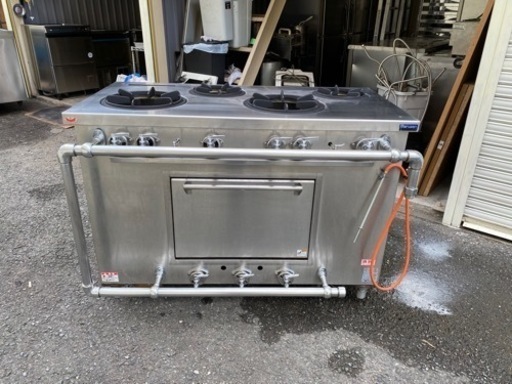 【値下げ】マルゼン　ガスレンジ　MGRD-126D ガステーブルオーブン付