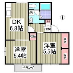 💙💙フリーレント1ヶ月付き😍敷礼０！《2DK》伊勢崎市🐻新伊勢崎...