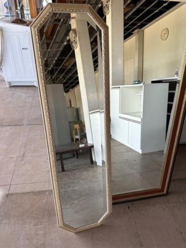 イタリア　イタリア　アンティーク調全身鏡　洋風