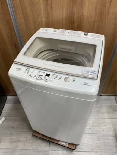 【中古】AQUA AQW-GV70H 洗濯機 7.0kg インバーター搭載 2019年製?