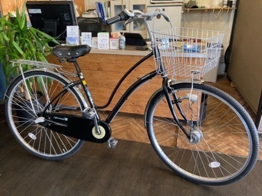 【後輪タイヤ・後輪チューブ新品！miyata】LEDオートライト　内装3段　27インチ自転車　ブラック　名古屋プレミアム商品券×金鯱マネー参加店舗