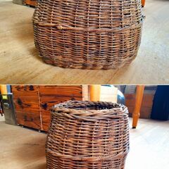 あけび？ かご 籠 バスケット 小物入れ 小物収納　/TJ-1293 2Fの画像