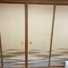 【差し上げます】襖4枚組 建具 ふすま 押入れ 木枠 布張り DIY