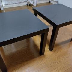 IKEA 黒テーブル×2台 幅55cm×奥行55cm×高さ45cmの画像