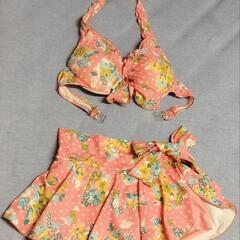 【未使用品】9号ピンク水着(ビキニ)スカート付き