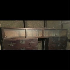 【決まりました】昭和レトロ 硝子棚 骨董品