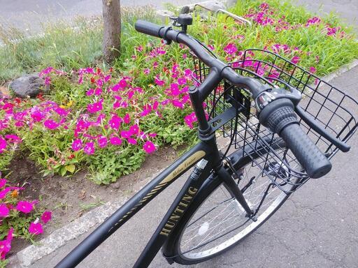 札幌市内配達無料！防犯登録料込み。中古丸石自転車27インチ　マッドブラック！