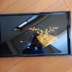 天然木　50センチの扇の盆