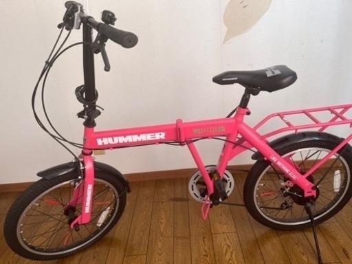 ピンク　ハマー　折りたたみ自転車　美品