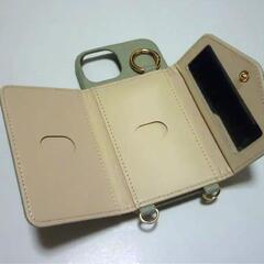 【新品 / Justral】iPhone ショルダー付スマホケース ミラ－付きの画像