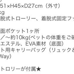 daisuki ペットカート　リュック　の画像