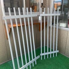 屋外　アイアンフェンス　柵　グレー　2セット　高さ144の画像