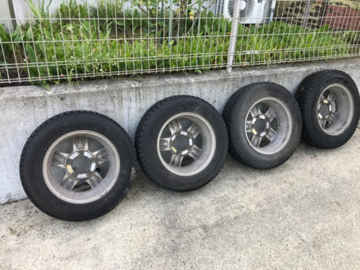 仙台市泉区　引取限定　ジムニー純正ホイールタイヤセット　JB23  スタッドレスタイヤ