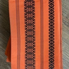 名古屋帯　オレンジ　着物帯　浴衣帯
