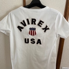 値下AVIREX ビッグロゴ刺繍  Tシャツ アヴィレックス グレー