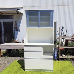 【商談中】状態良好♪ ニトリ キッチンボード ガラス扉 引き出し...