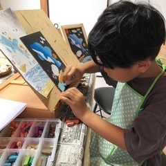 夏休み！チョークアートでイルカを描こう🐬