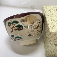 ☆G　茶道具　抹茶碗　松　梅　茶碗　共箱の画像