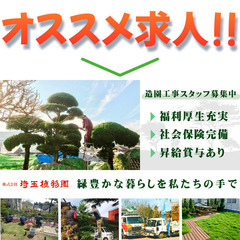 ⭕️株式会社埼玉植物園 造園工事スタッフ募集中!