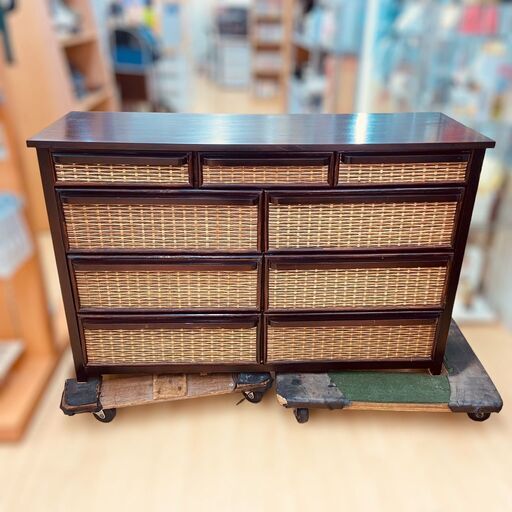 【レガストック川崎本店】★大特価★モダンチェスト ブラウン