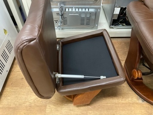 リクライナーチェア 1人掛けソファ オットマン付 中古