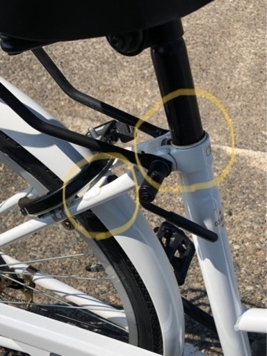 26インチ　自転車　ママチャリ　白　ホワイト