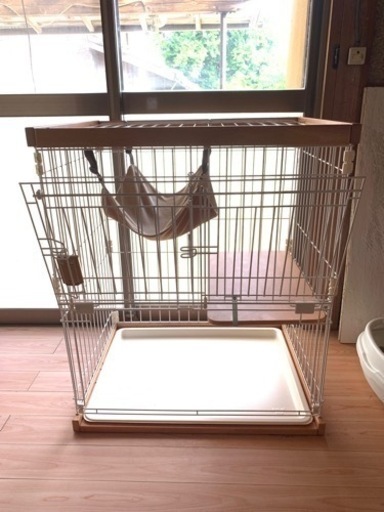猫ケージ　Richell 木製お掃除簡単キャットサークルXSライトブラウン