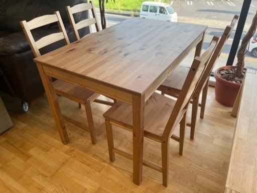M077★IKEA製★ダイニング5点セット★ダイニングテーブル★幅1180ｍｍ