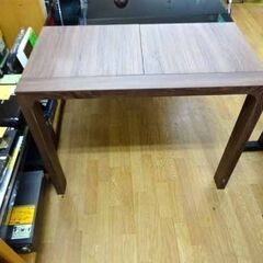 お値下げ！ダイニングテーブル 伸長式 幅160～200㎝ ニトリ ダヴィンチ ガラス天板 テーブル ダークブラウン/ブラック 西岡店の画像