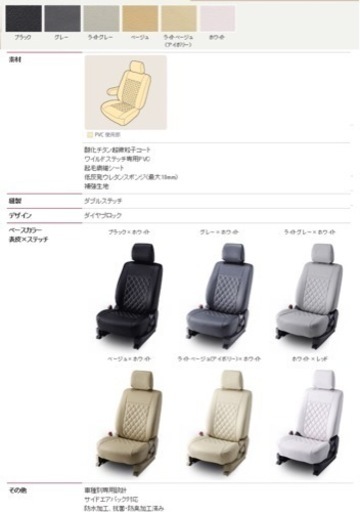 オデッセイRC4 シートカバー
