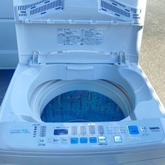 福岡市内設置配送無料サンヨー SANYO ASW-700SB-W [簡易乾燥機能付き洗濯機（7.0kg） シアニックホワイト]の画像