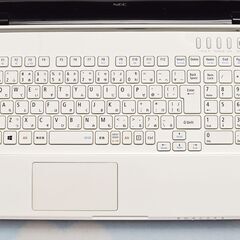 全国配送可♪ NEC カメラ、マイク、WiFi搭載！ 超大容量 1TB HDD 大特価 白ノートパソコン♪ SSD換装可！ Windows10 CD DVD リモート 大容量 Web会議 WPS Office YouTube 学生 主婦 初心者さん 初期設定済み！ Excel、Word、PowerPoint☆の画像