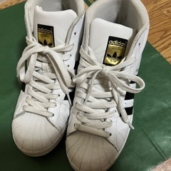 最終お値下げ【adidas originals】スーパースター ハイカット 23.5cmの画像
