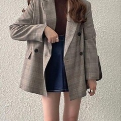 GRL グレンチェックオーバーサイズジャケット[k8903x]