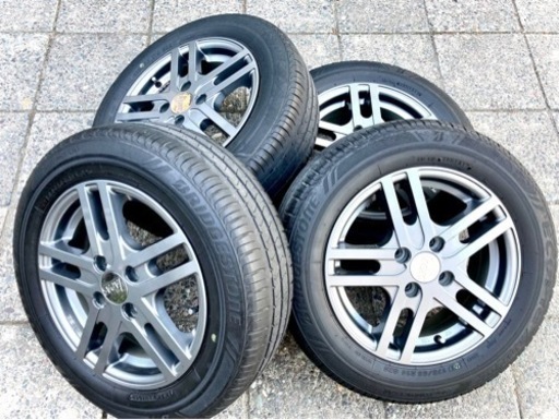 ◆「14インチ」社外アルミホイール 夏タイヤ 175/65R14 4本セット ブリヂストン フィット ヴィッツ ノート等 BG85