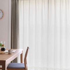 カーテン　ドレープ+レース4枚組（各2枚） マリンブルーの画像