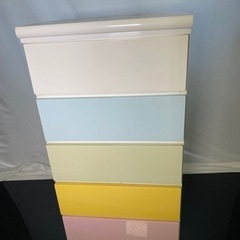 【美品】ローチェスト　5段引き出し　洋服収納タンス　