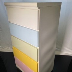 【美品】ローチェスト　5段引き出し　洋服収納タンス　の画像