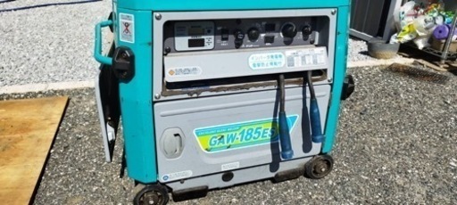 稼動時間:758.7時間　溶接機　DENYO GAW-185ES キャプタイヤケーブル・スペアキー付き