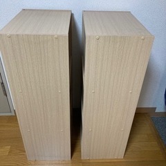 【9月末まで】3段カラーボックス　ナチュラル　アイリスオーヤマ　2つの画像