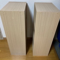 【9月末まで】3段カラーボックス　ナチュラル　アイリスオーヤマ　2つの画像