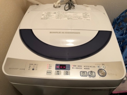 最初のお方と調整中です。 7月28日〜７月31日 希望。SHARP 全自動電気洗濯機　ES-GE55R