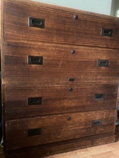 Japan Vintage 美品　木製たんす　チェスト　天然木