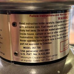 【愛品館 市原店】✔店頭取引限定✔Coleman 282-700 ワンマントルランタンの画像