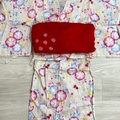 子供　浴衣　120サイズ　セパレート　朝顔柄