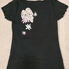 フラダンス　Tシャツ　黒　Lサイズの画像