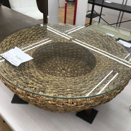 ★ジモティ割あり★  丸テーブル ナチュラル H38×W80×D80 クリーニング済み KJ2411