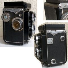 シャッター切れる 昭和レトロ ニ眼レフカメラ ヤシカフレックス 新A型　レンズ・ヤシコール 3.5 F=80mm COPAL yashicaflex☆ PayPay(ペイペイ)決済可能 ☆ 札幌市 豊平区 平岸の画像